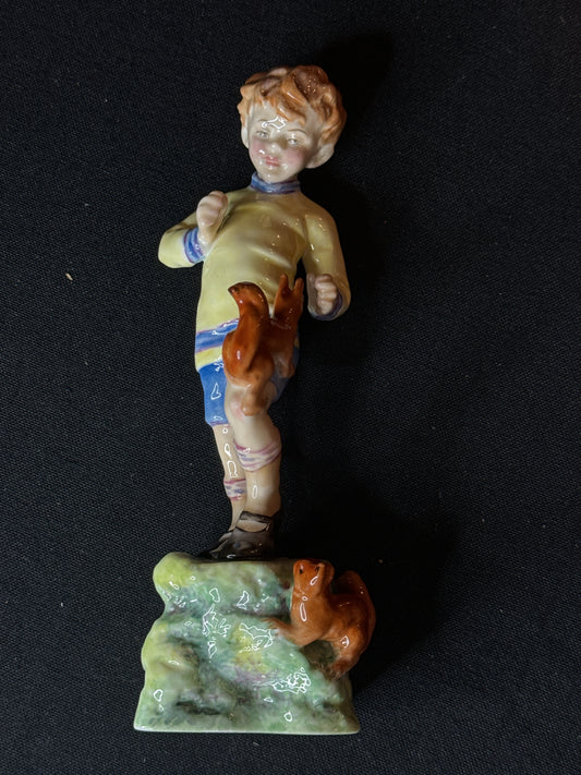Royal Worcester Months of the Year October Boy Porcelain 7.75" Tall Excellent condition.