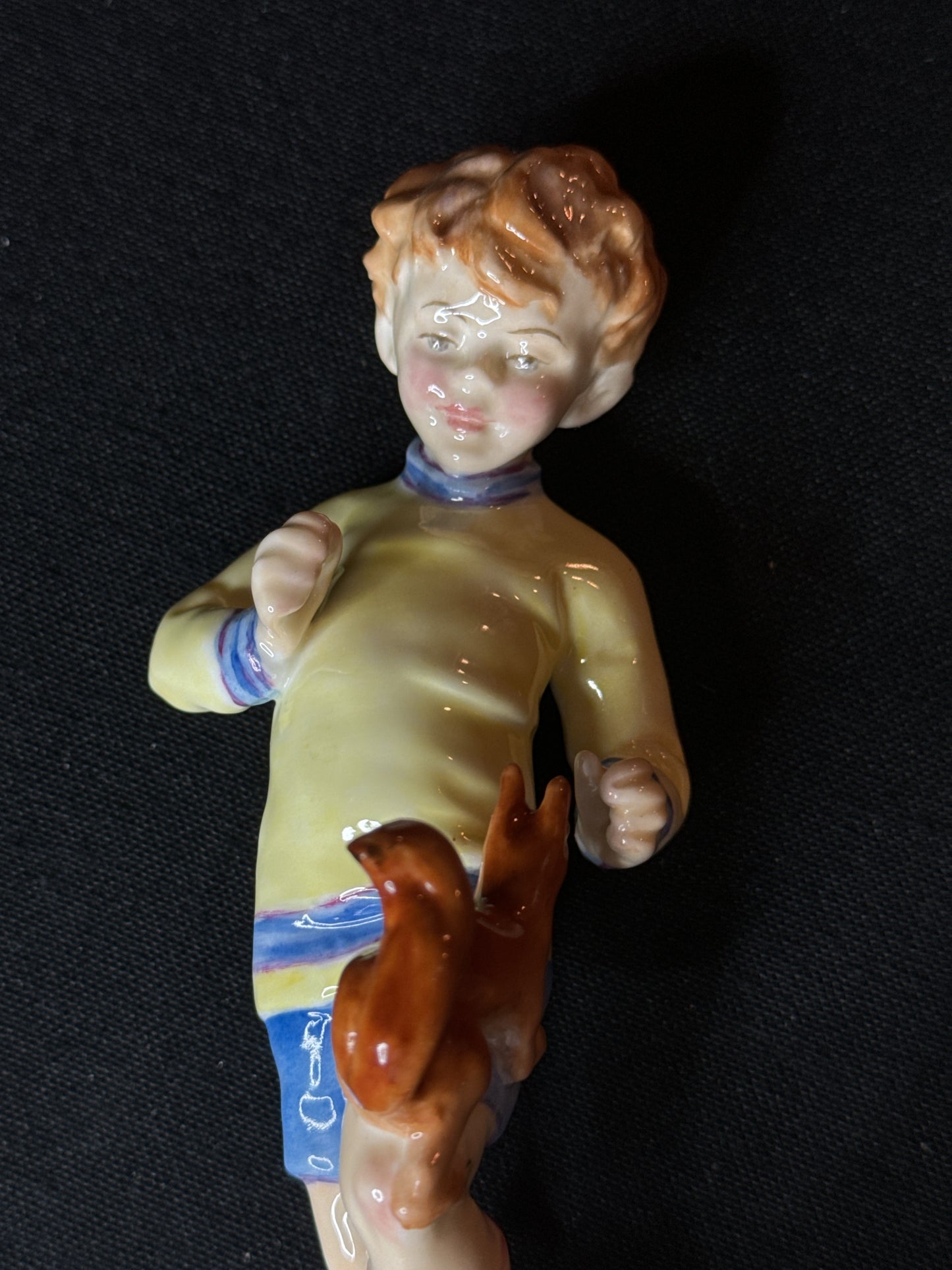 Royal Worcester Months of the Year October Boy Porcelain 7.75" Tall Excellent condition.
