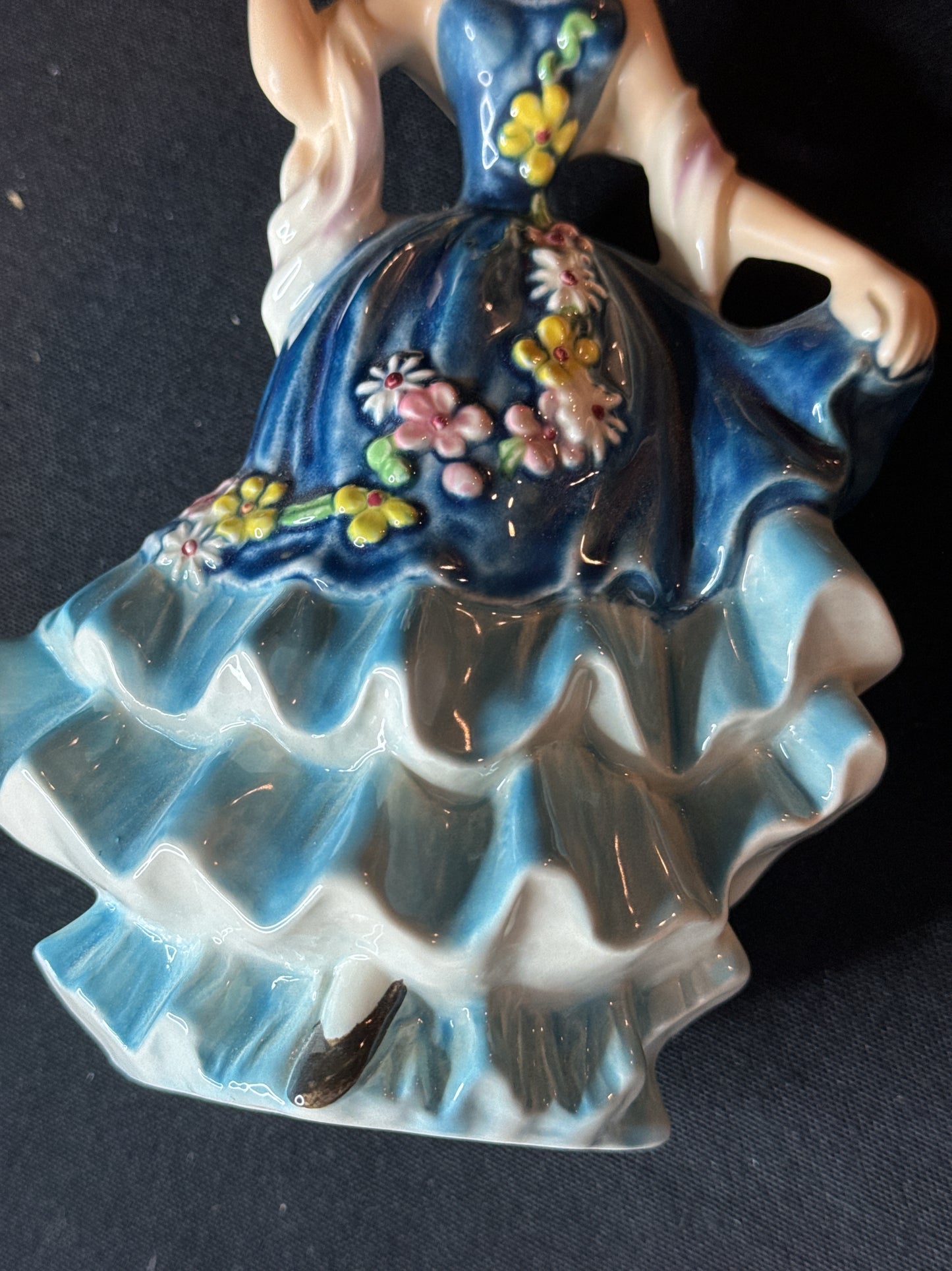 Goebel Lady in Blue Porcelain Figurine FF273 8.25" Tall Excellent condition, no chips or cracks.