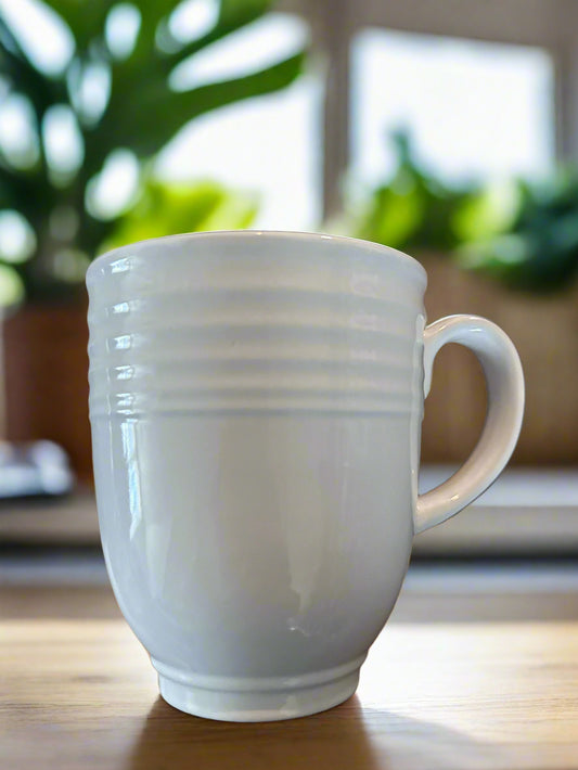 Hotel Elite HTQ1 Pattern Cream Coffee Mug Cup 4.25" Tall New
