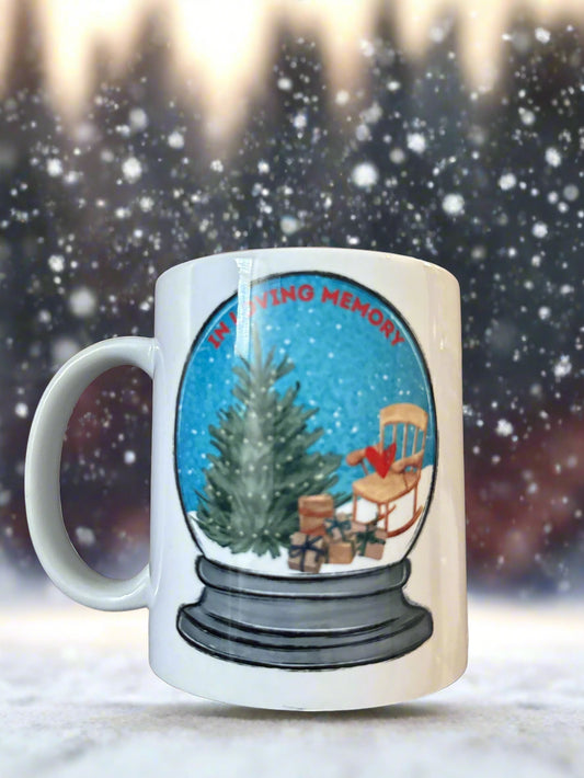 "In Loving Memory" Christmas Coffee Cup Mug 3 7/8" Tall