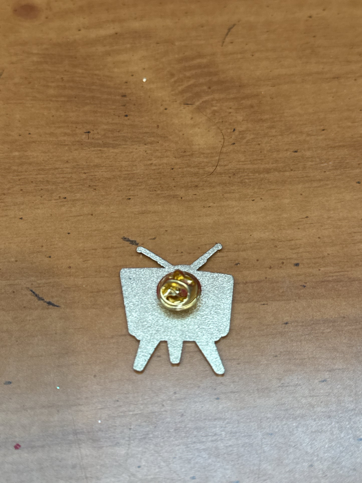 Retro Style Gold Plated MTV Television Enamel Pin