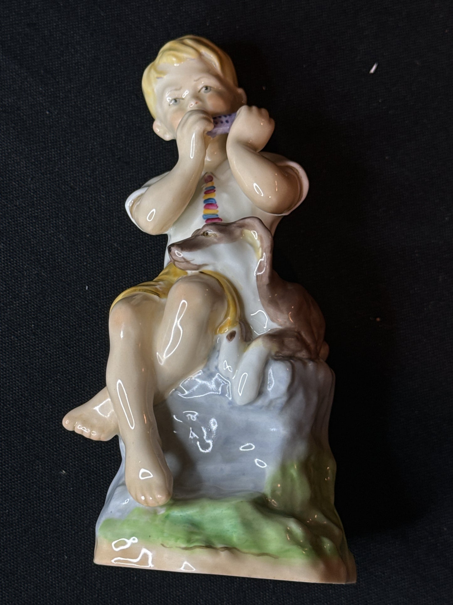 Royal Worcester Months of the Year June Boy with Dog 7" Tall Excellent condition.
