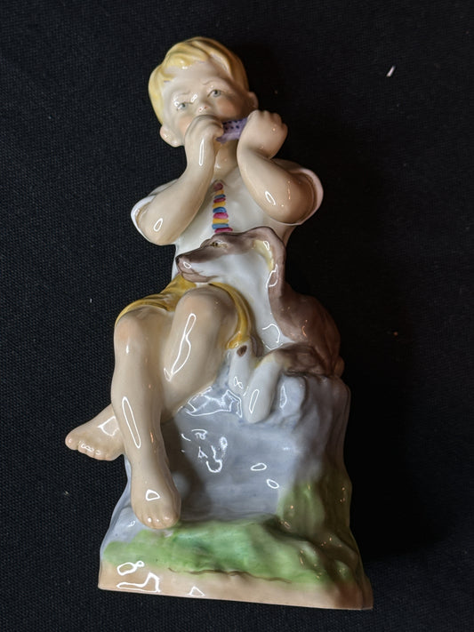 Royal Worcester Months of the Year June Boy with Dog 7" Tall Excellent condition.