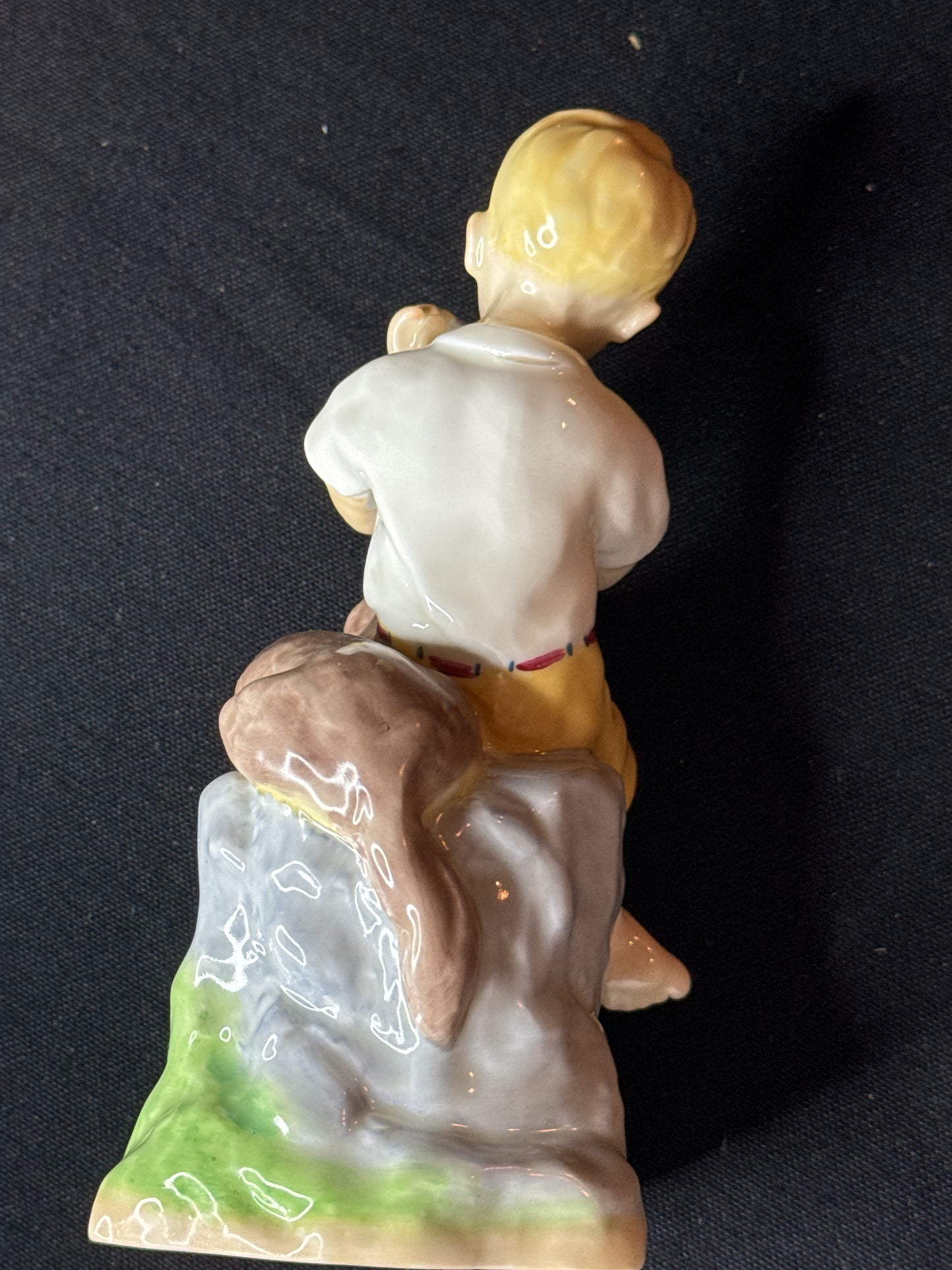 Royal Worcester Months of the Year June Boy with Dog 7" Tall Excellent condition.
