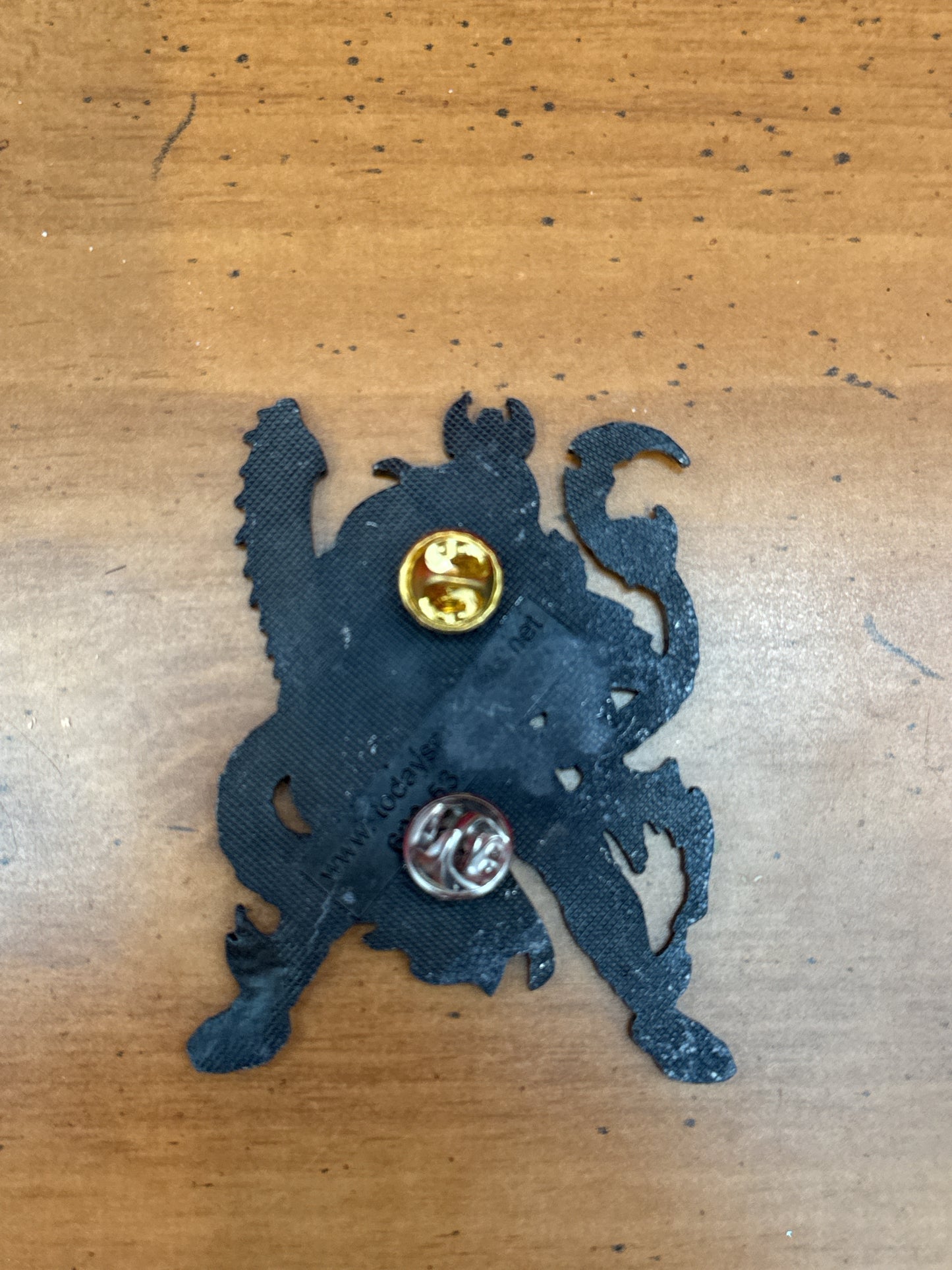 Enamel Pin Warrior Purple/Blue/Gray/Brown Alien Looking Figure Large