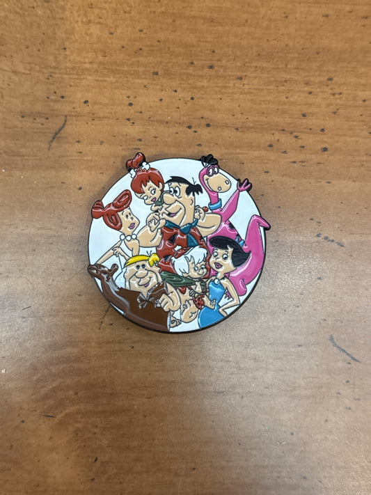 Flintstones Family Characters Round Metal Enamel Pin