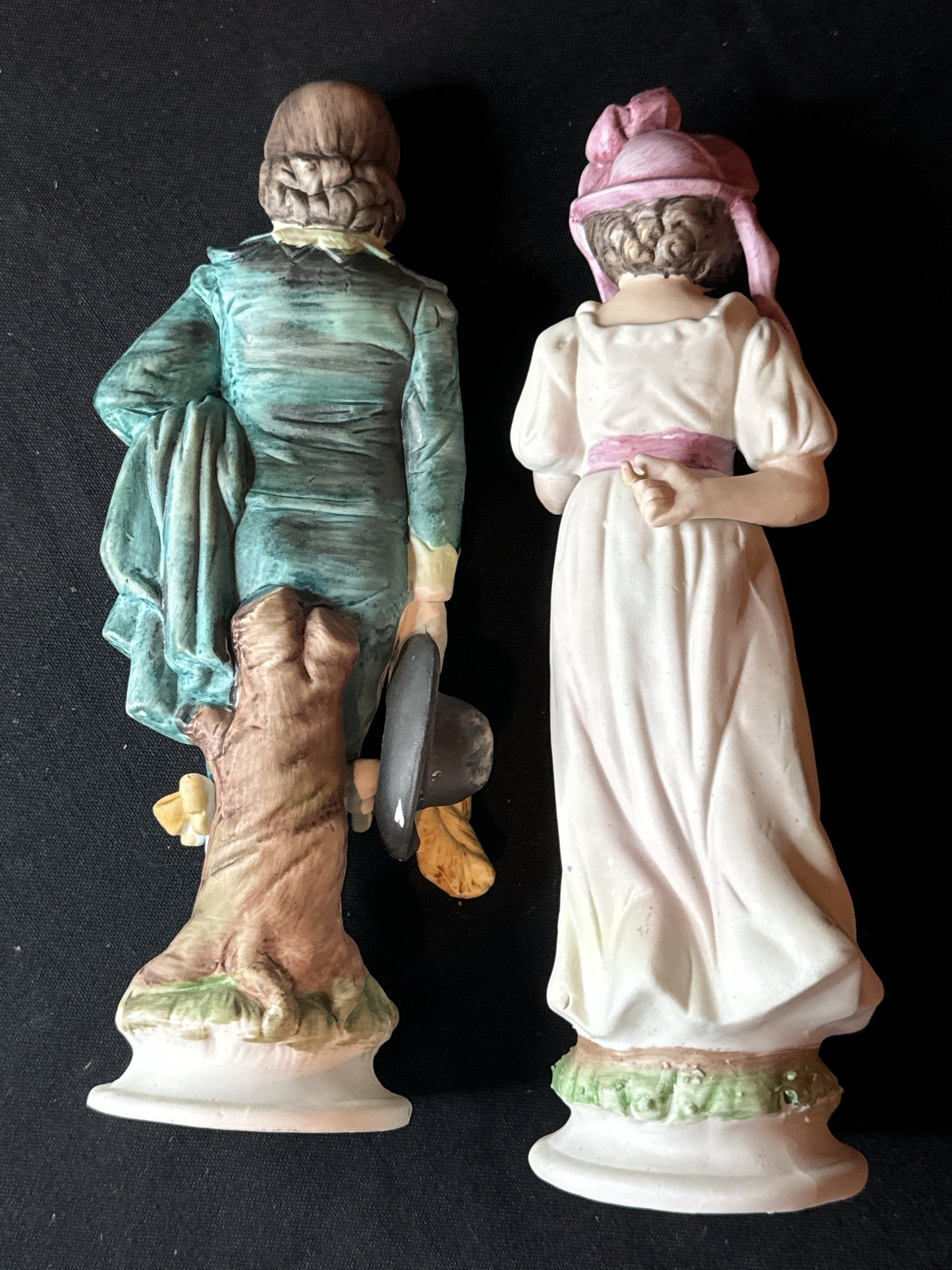 Norleans Little Blue Boy and Pinky Figurines Japan 10" Tall Excellent Condition.