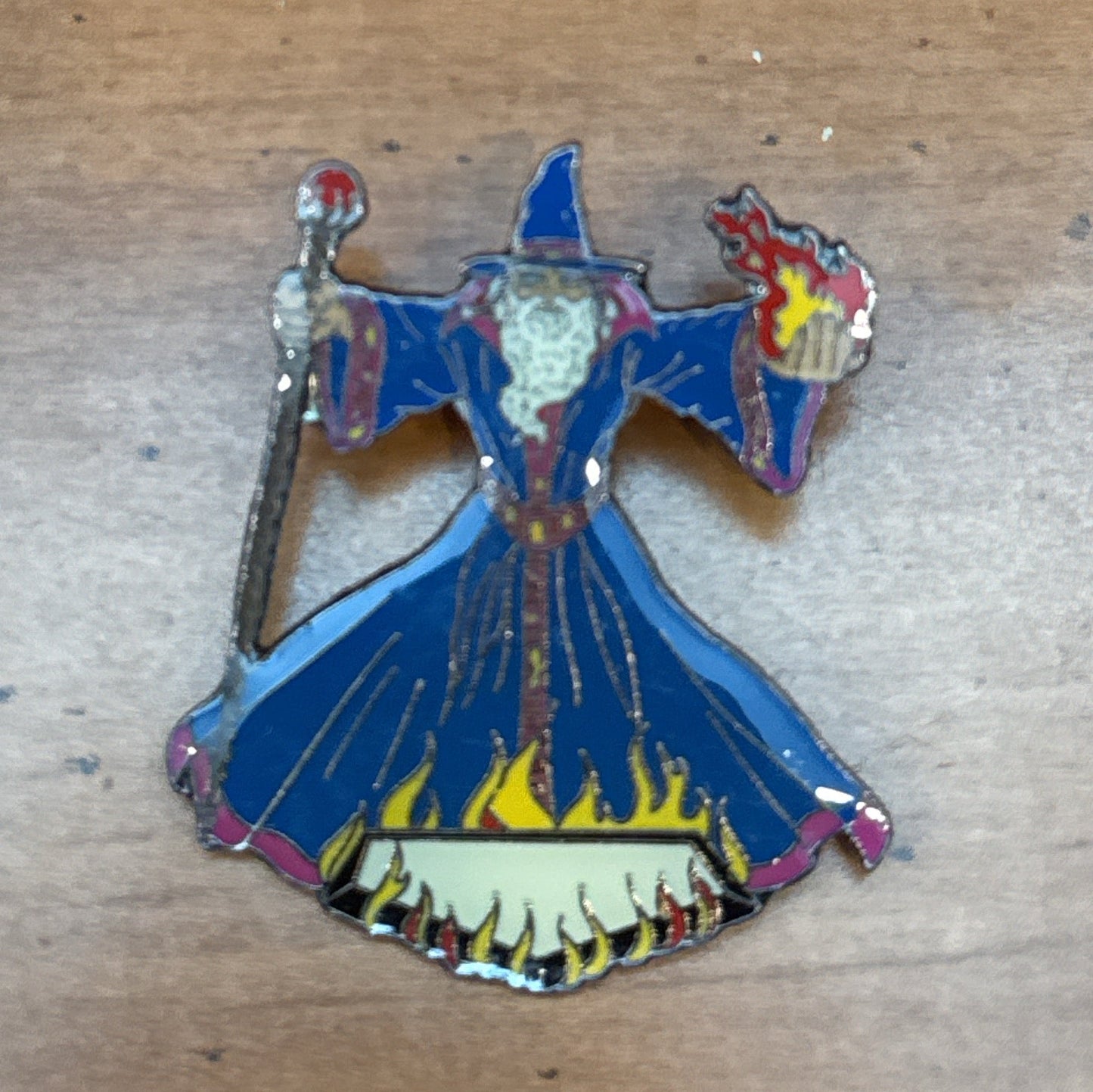 Wizard Metal Enamel Pin Blue Small