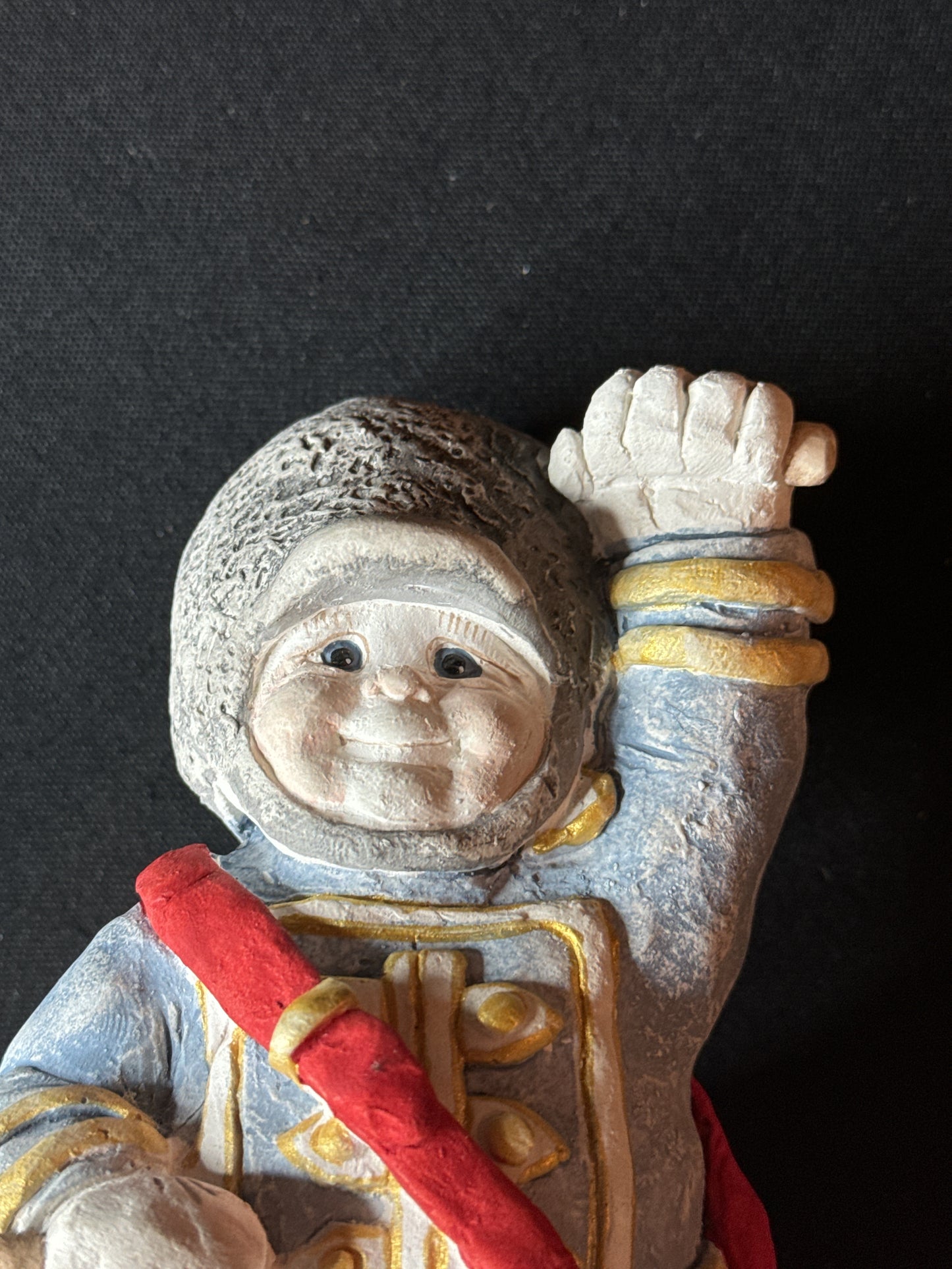 Cast Art Industries Hand Crafted Drummer Boy by Kristen 1991 Heavy Figure 7.5" Tall.