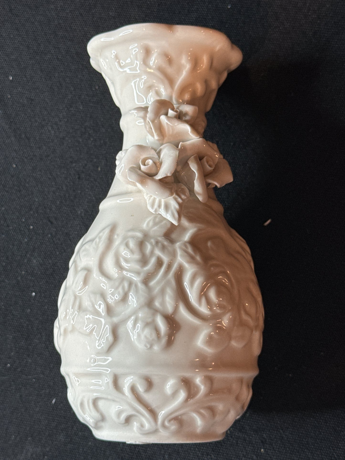 Vintage White Vase 5.5" Tall