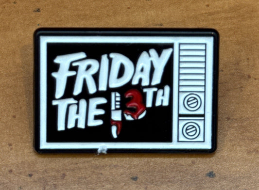 Friday the 13th Classic Horror Movie TV Logo Metal Enamel Pin Small