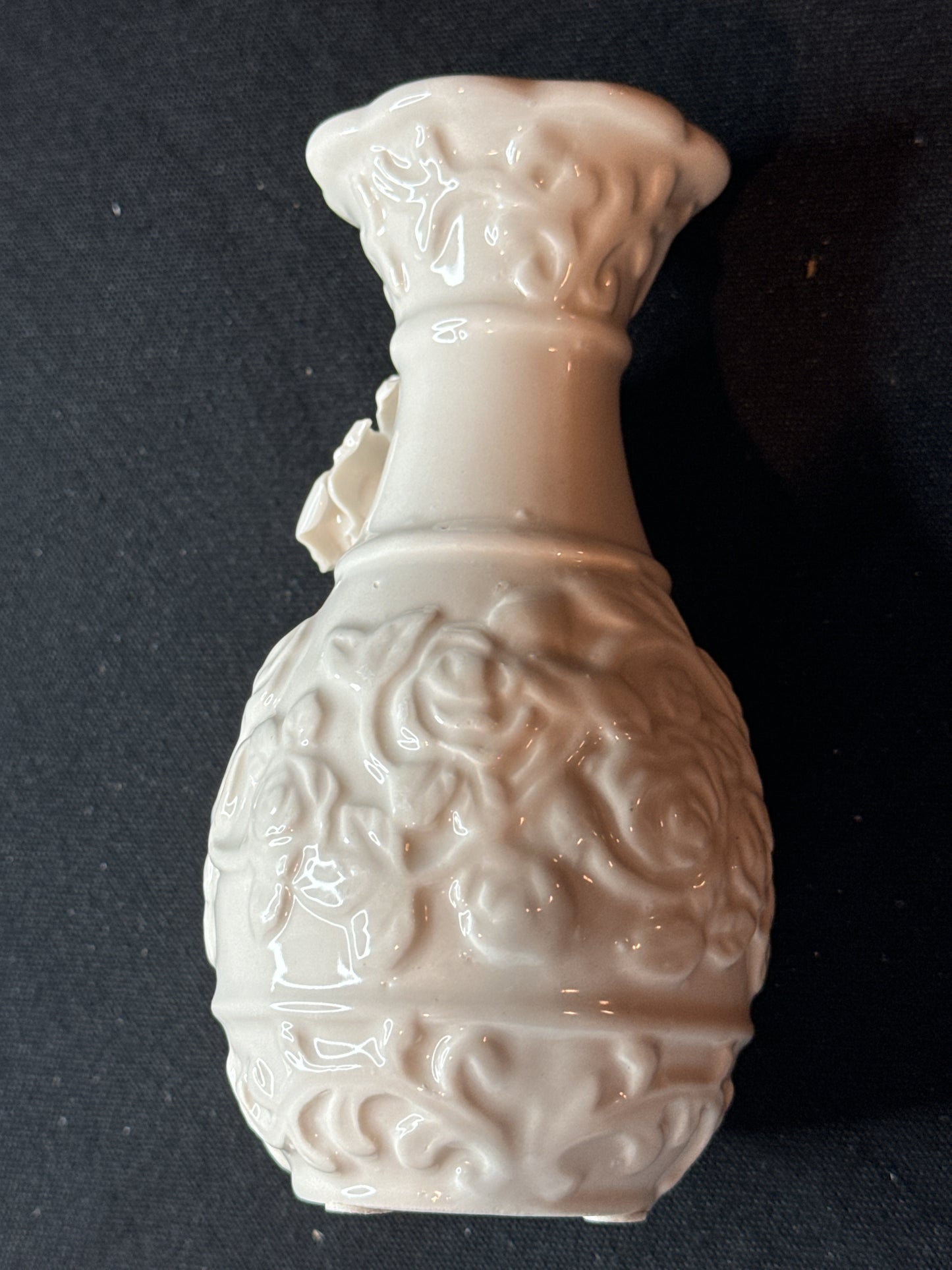 Vintage White Vase 5.5" Tall