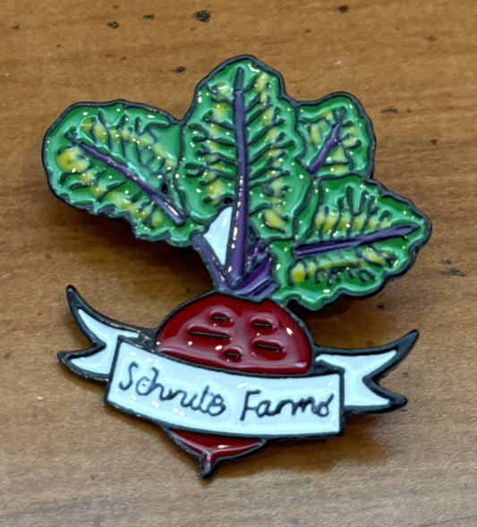Schrute Farms Beet Shaped Collector Metal Enamel Lapel Pin The Office Small