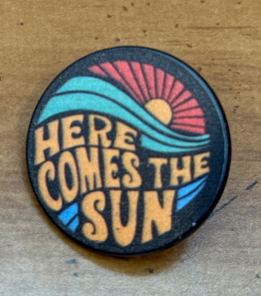 Here Comes The Sun Beatles Song Metal Enamel Pin Small