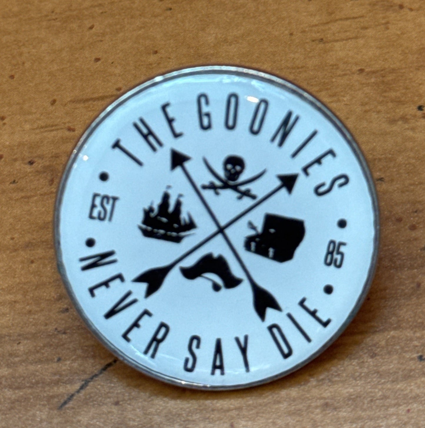 Goonies Never Say Die! Metal Enamel Pin Brooch Lapel Pin Small