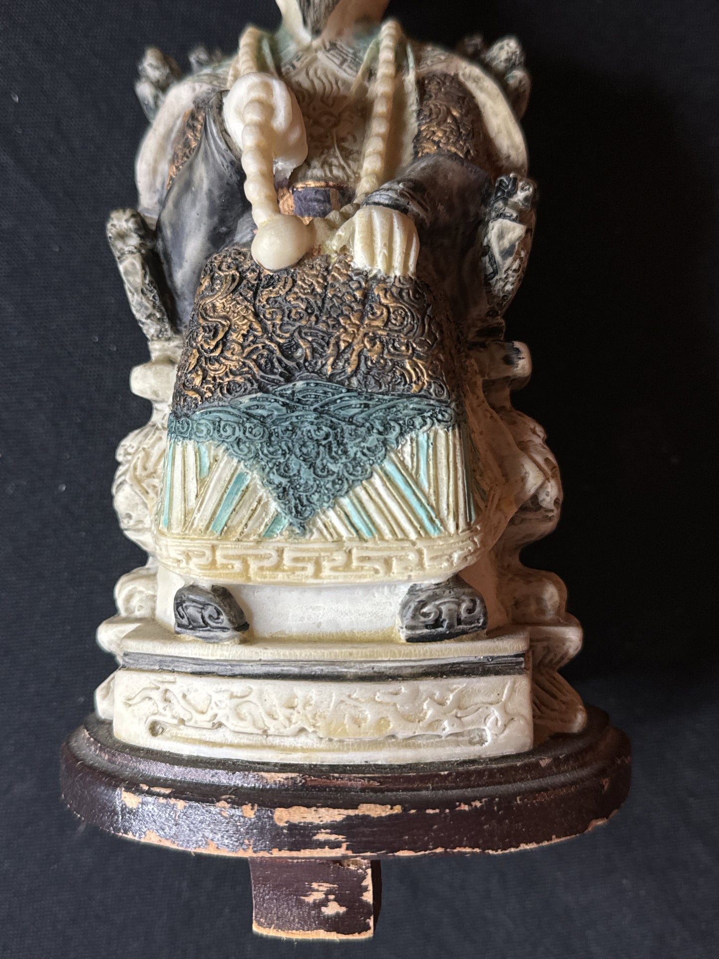Vintage Chinese Emperor & Empress Resin Statues Figurines Made in Taiwan