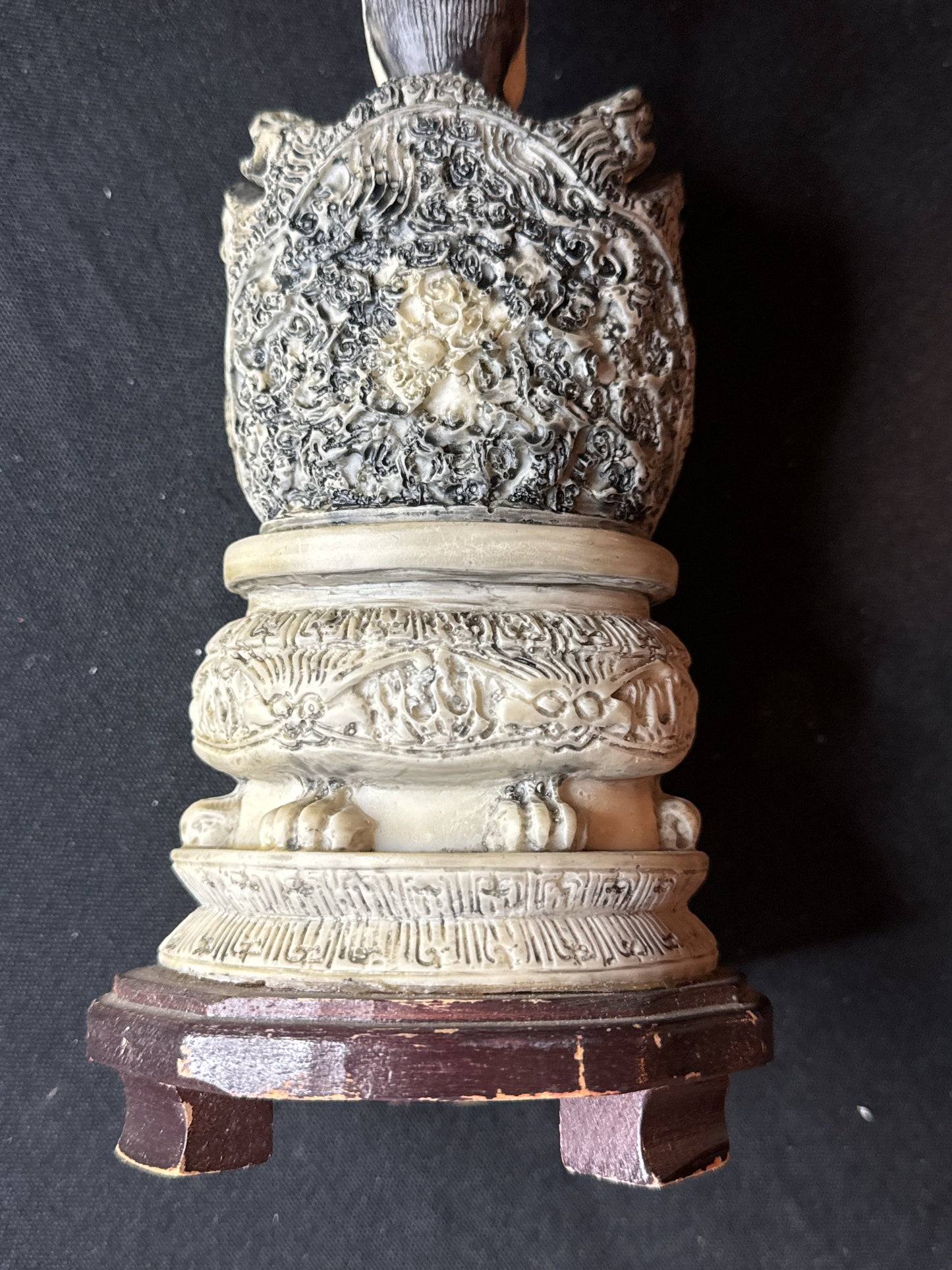 Vintage Chinese Emperor & Empress Resin Statues Figurines Made in Taiwan