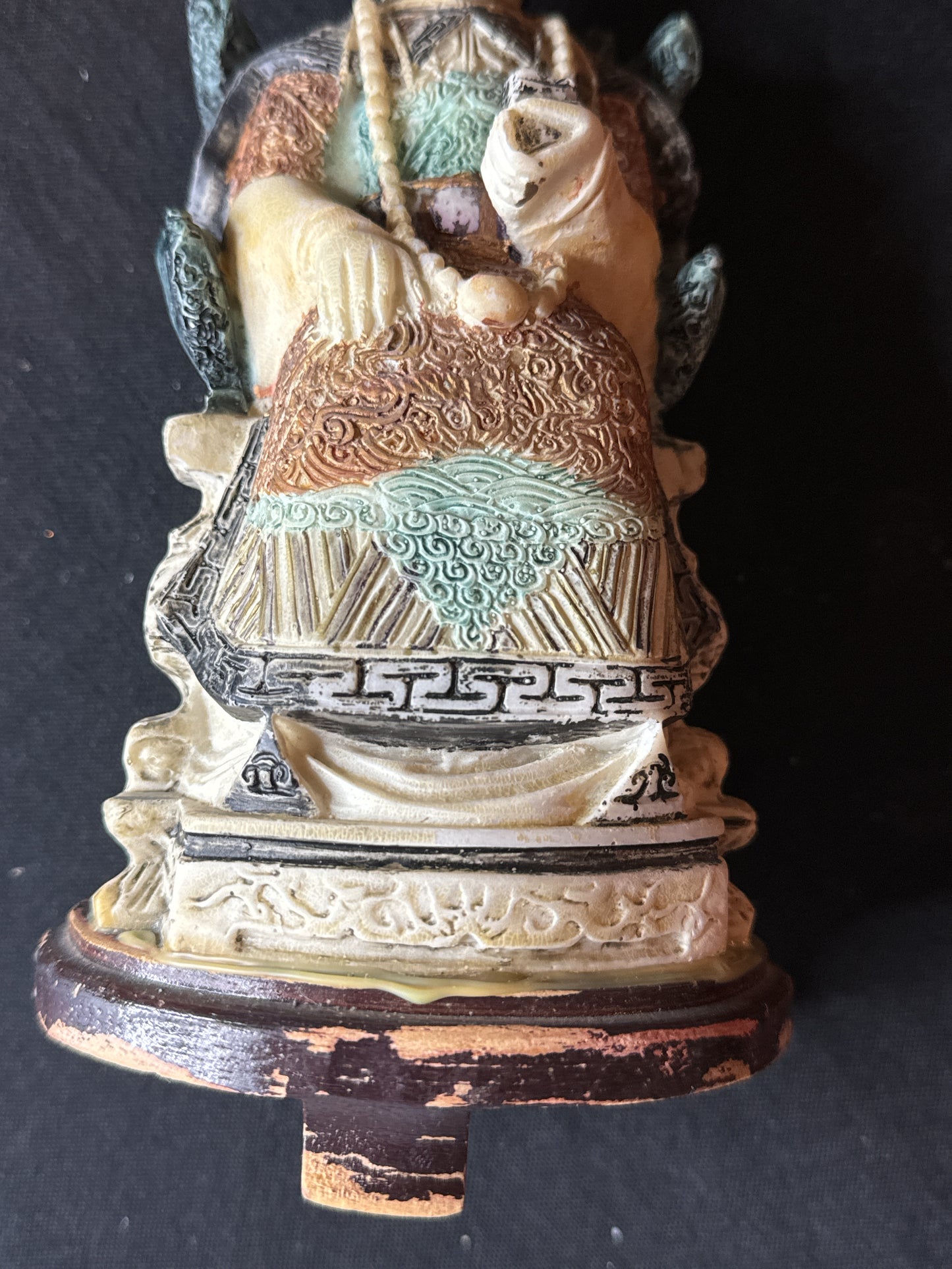 Vintage Chinese Emperor & Empress Resin Statues Figurines Made in Taiwan
