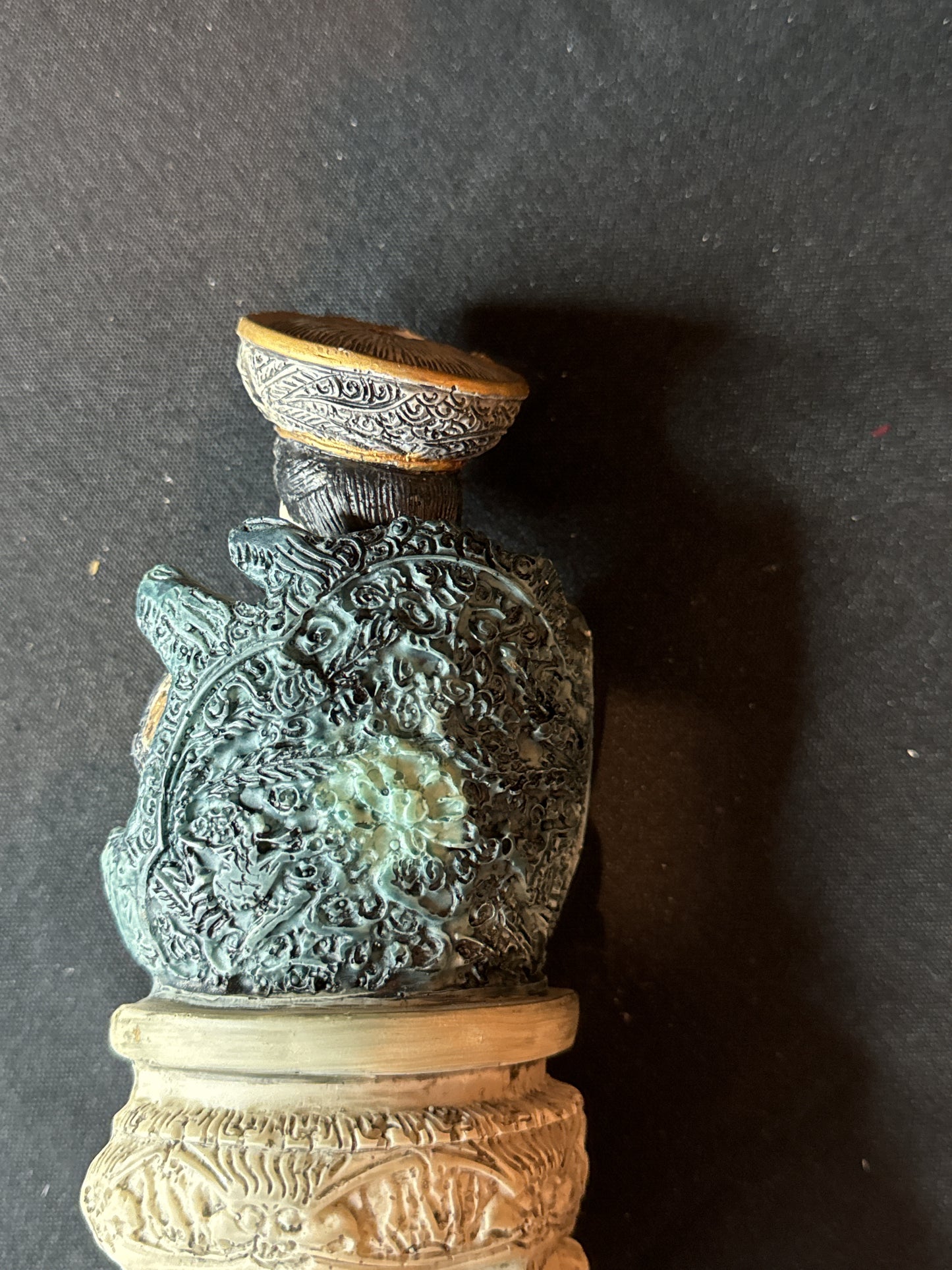 Vintage Chinese Emperor & Empress Resin Statues Figurines Made in Taiwan
