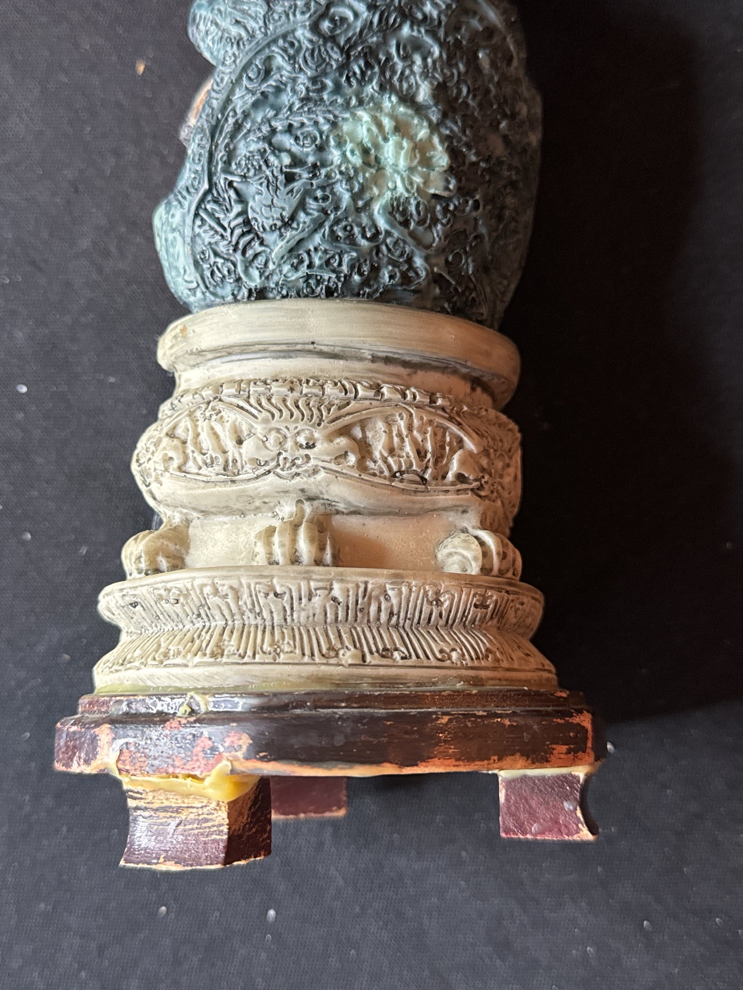 Vintage Chinese Emperor & Empress Resin Statues Figurines Made in Taiwan