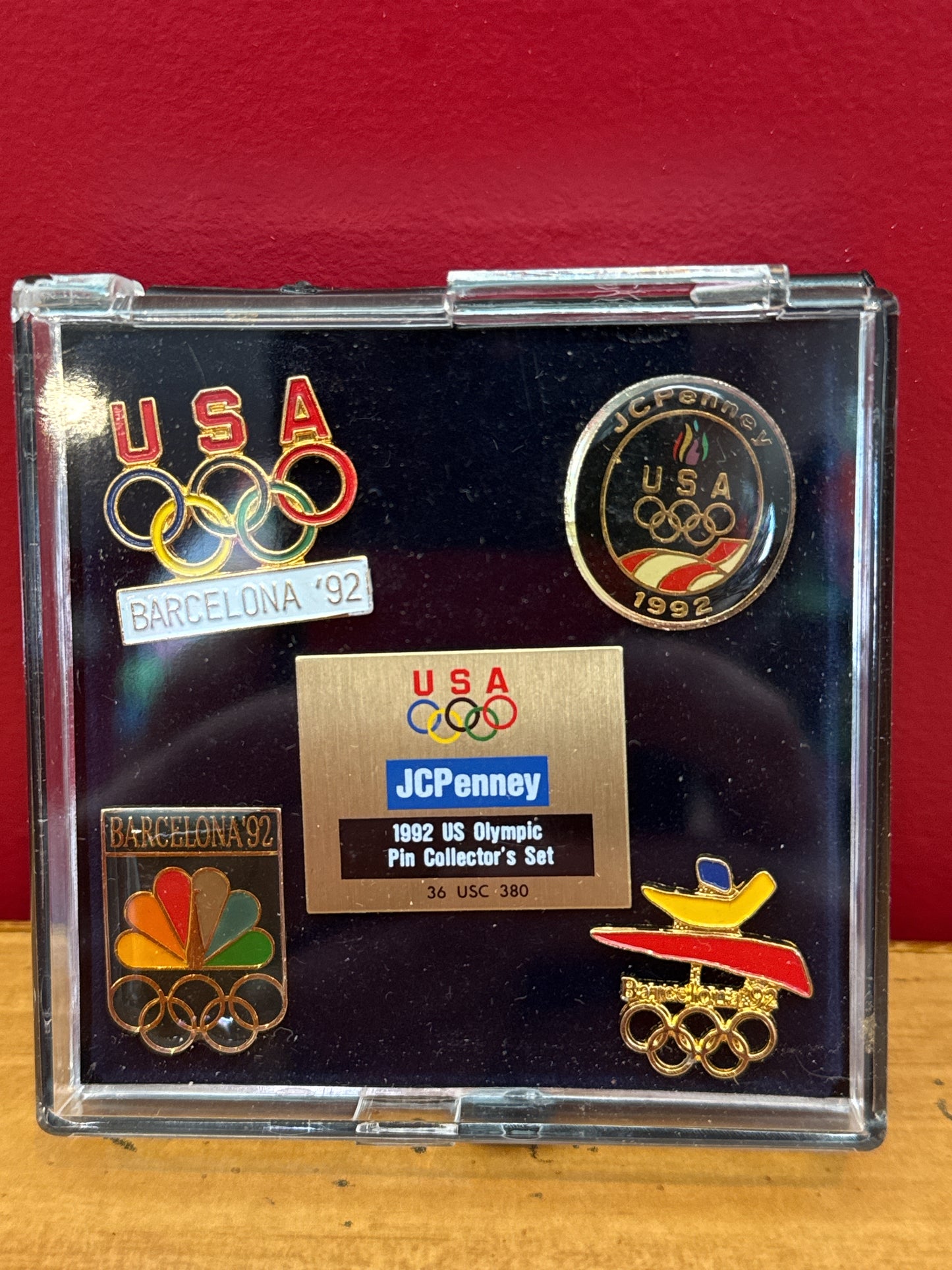 Vintage JCPenny 1992 USA Olympic Pin Collector's Set Barcelona New in Box Rare