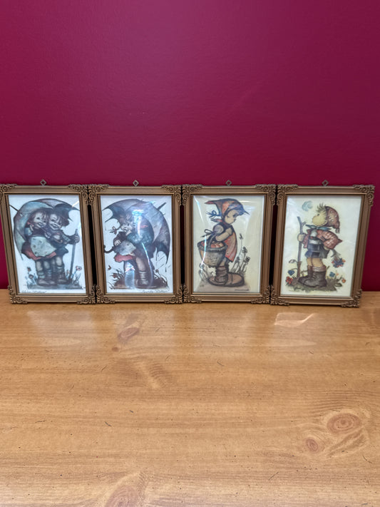 Hummel Princess Art/ Wall Art Ges Gesch Lot of 4  Portraits Made in Western Germany