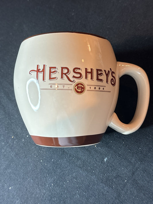 Hershey's Est. 1894 Coffee Mug 14oz 2004 Beige & Brown 4" Tall 3.5" Wide