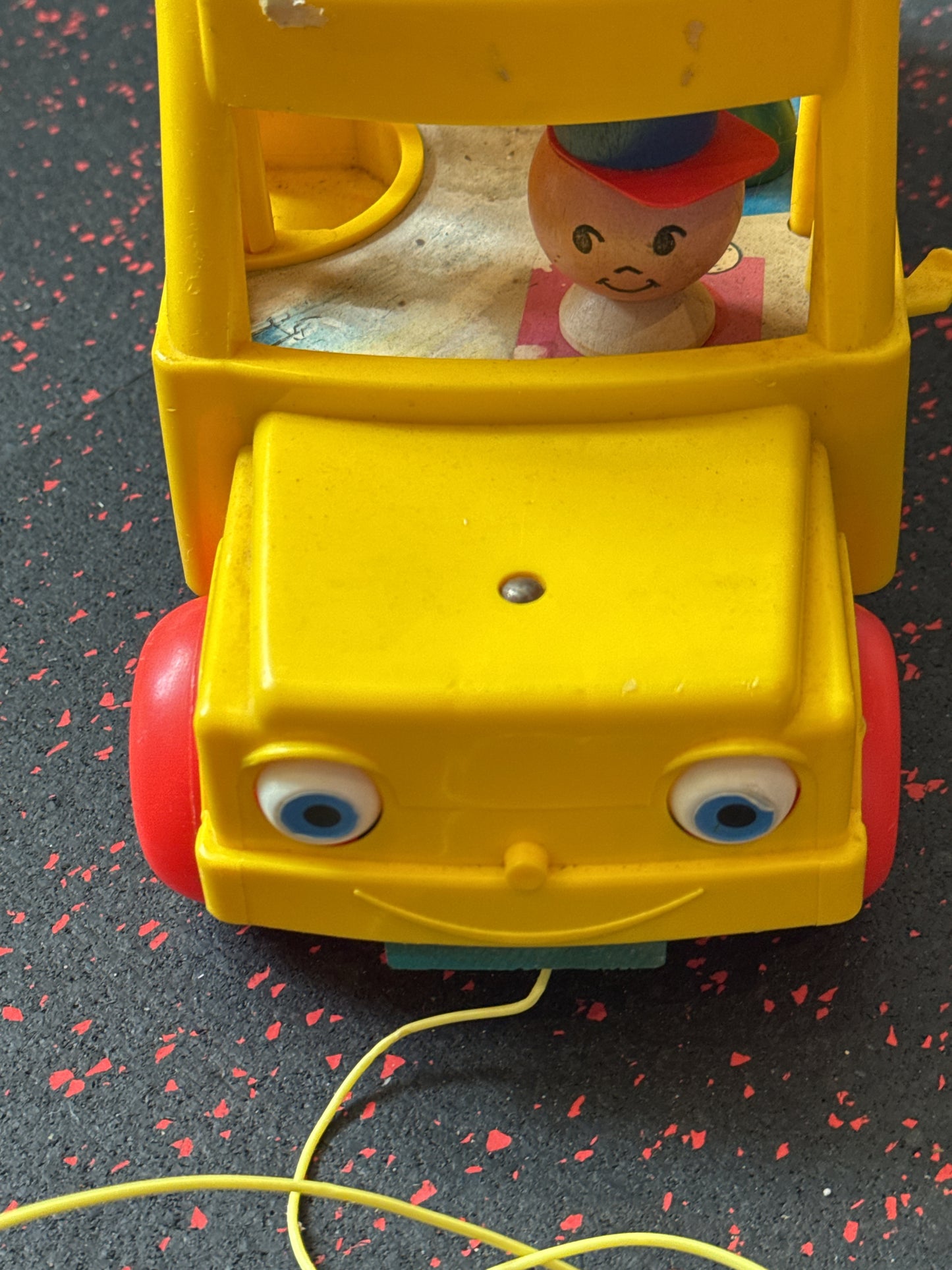 Vintage 1965 Fisher Price School Bus #192 - Made in USA With 7 Little People