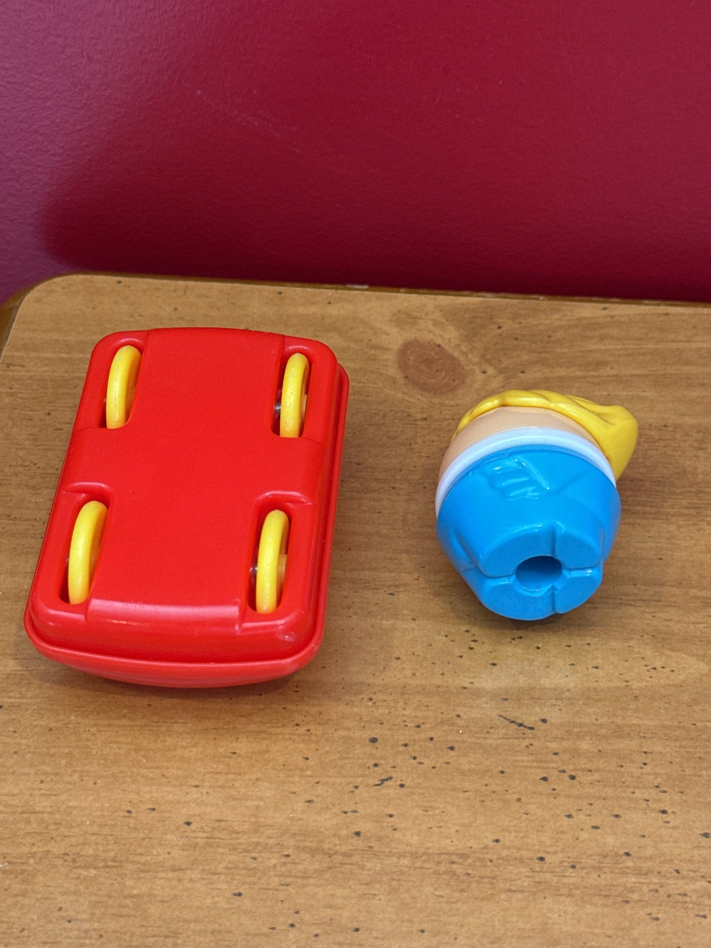 Little Tikes Toddle Tots - Red Car and Blonde Girl Figure
