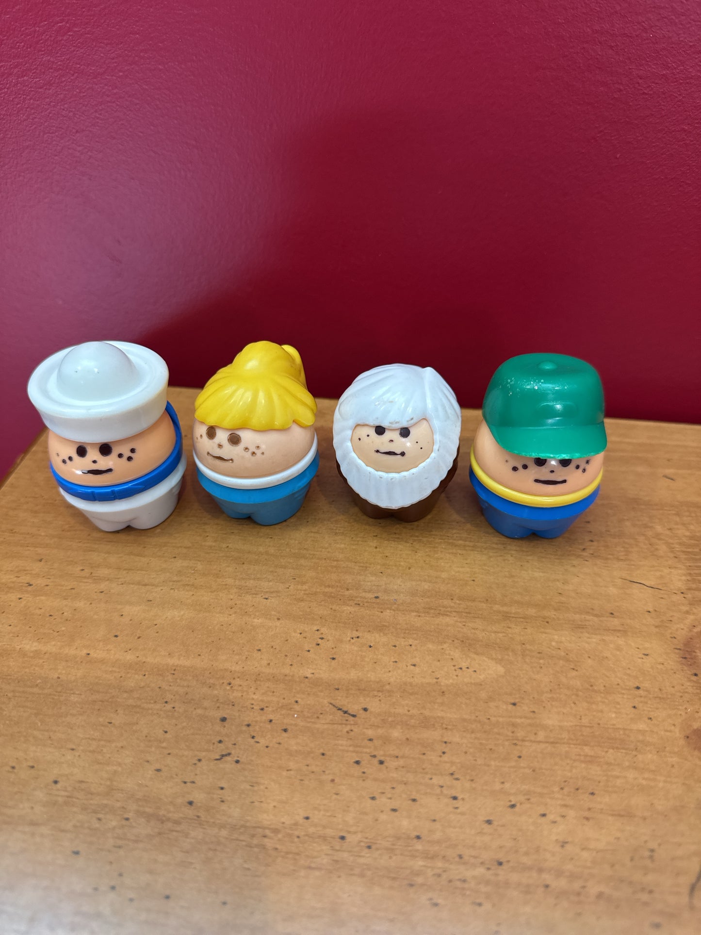 Toddle Tots Vintage Loose 2" Figure Lot Little Tikes Set of 4 With Sailor