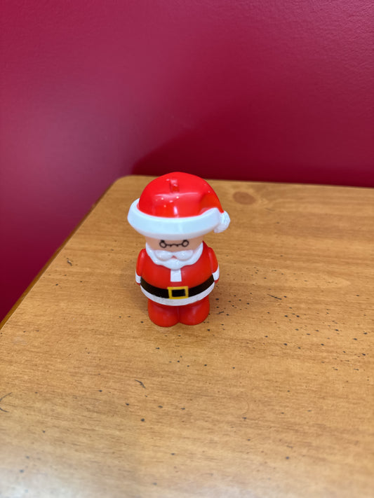 Shelcore 1993 Red Santa Seasons Greetings Plastic Christmas Tree Ornament