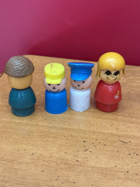 Four Older Little People Figures Mismatched