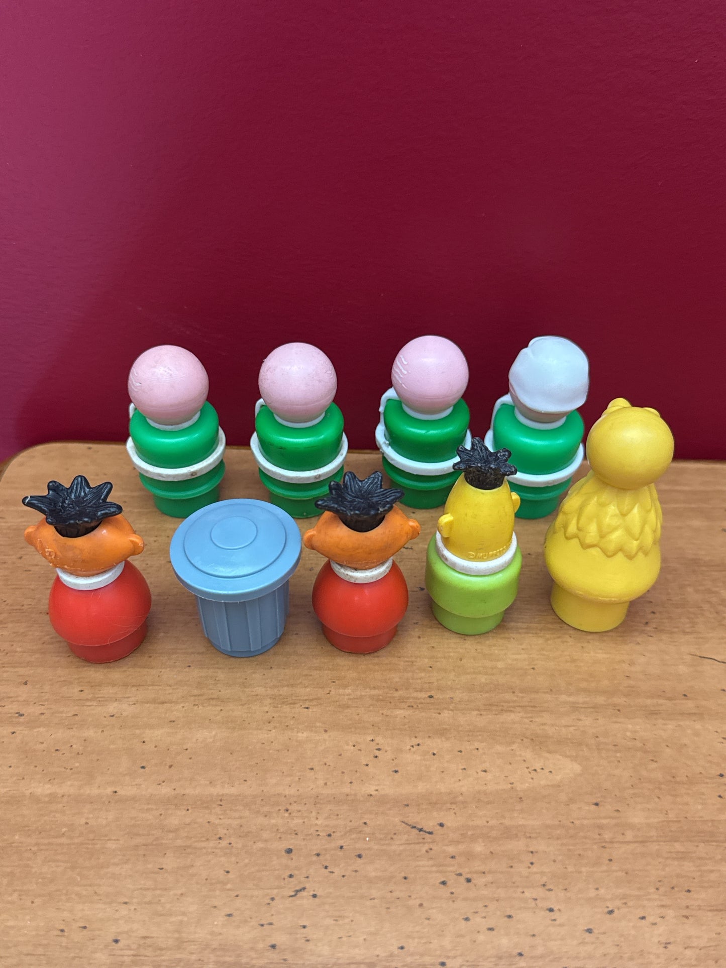 Sesame Street Fisher Price Little People Set of 9 1970s Vintage Figures