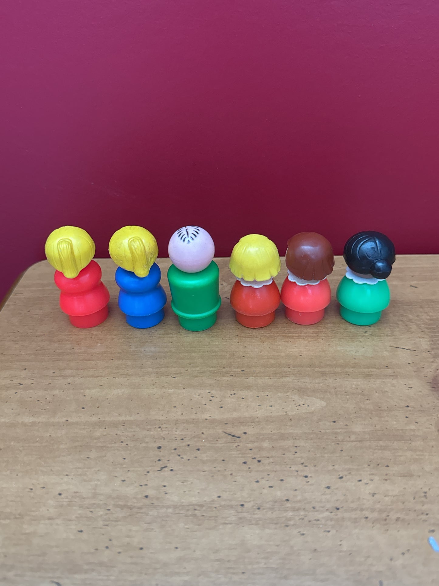Vintage 1970s Fisher Price Little People Family Set of 6 Figures