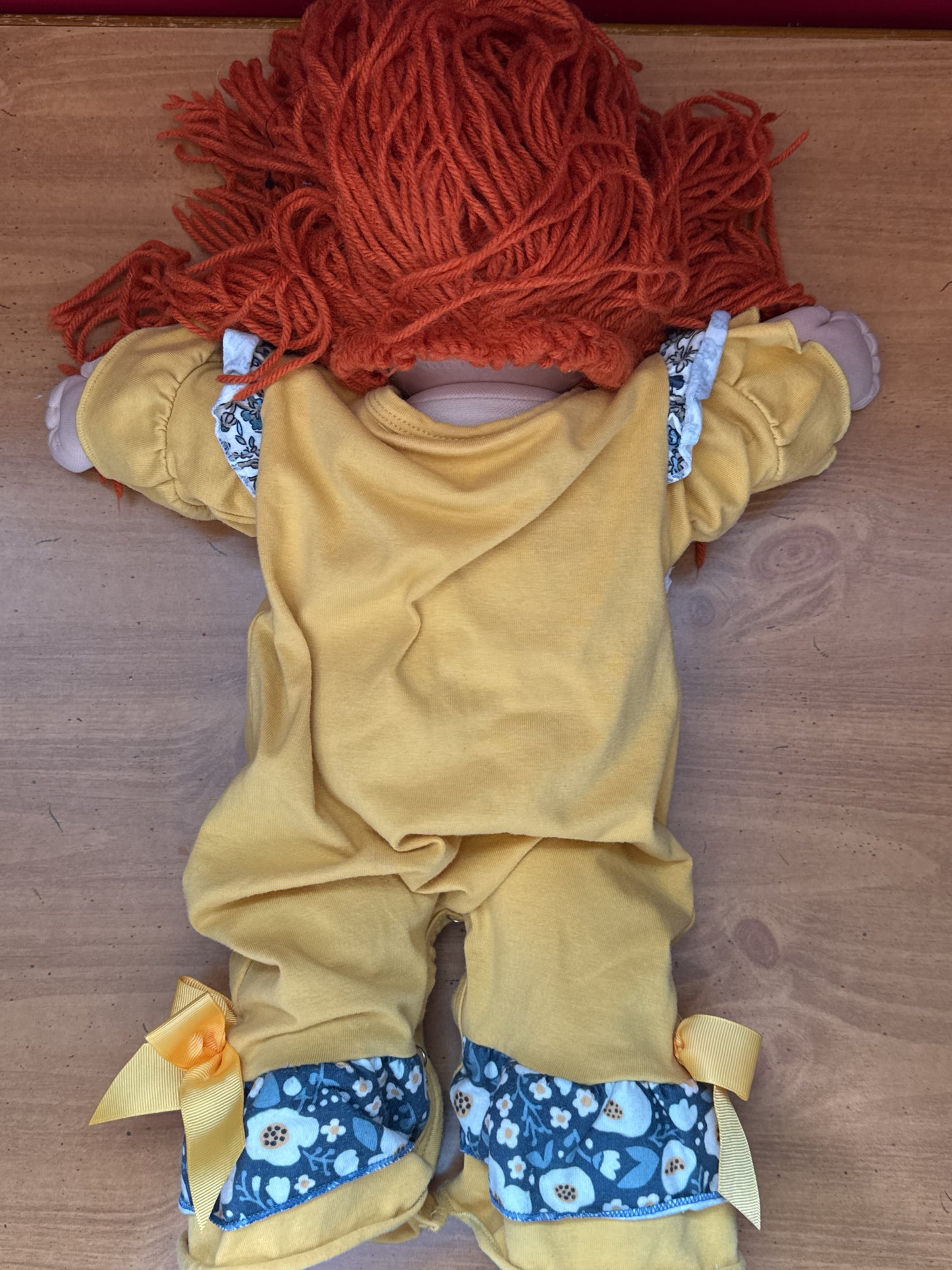 Rare Vintage Cabbage Patch Doll Red Yarn Hair and Green Eyes Green Signature 1984