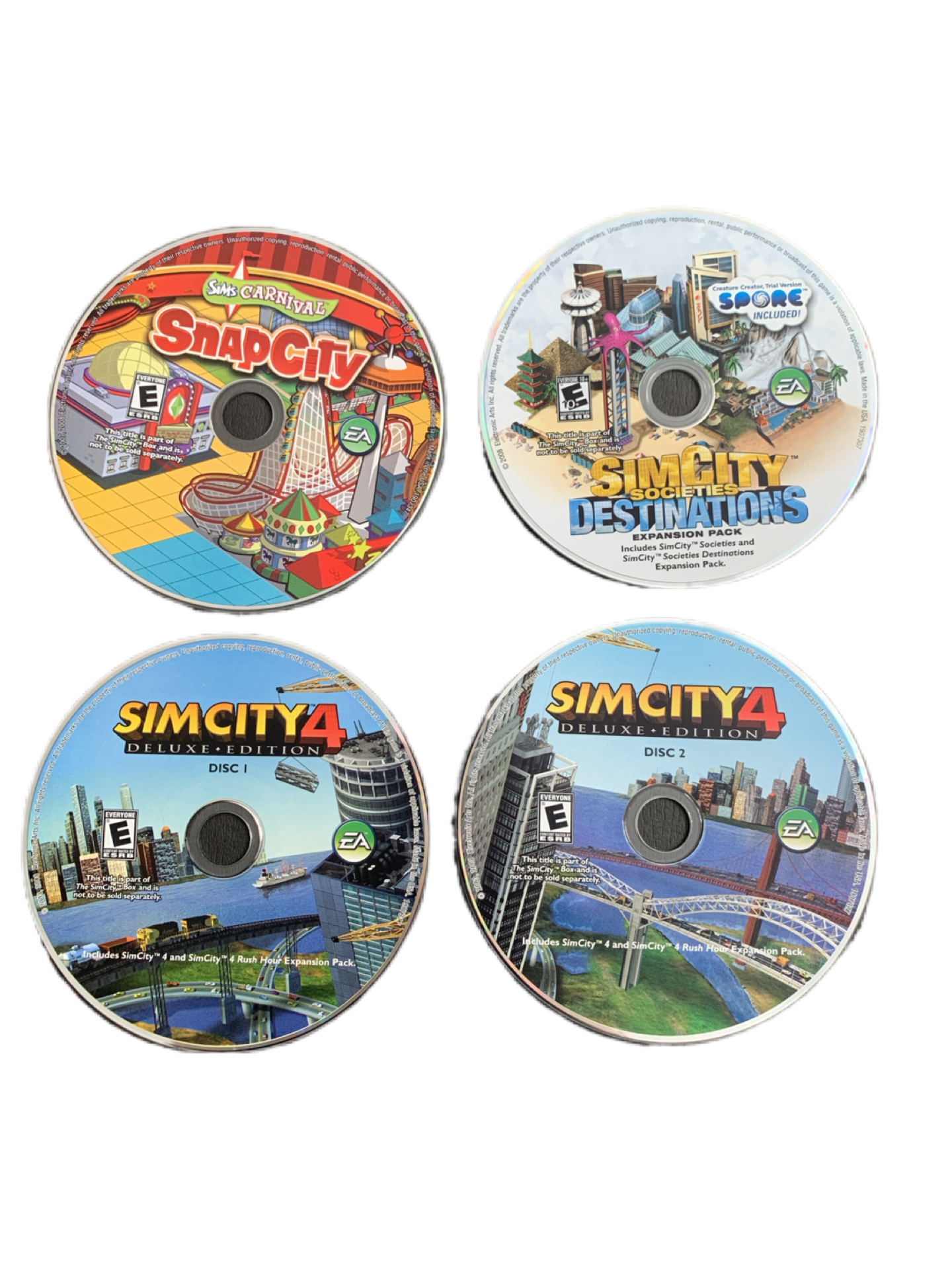 Sim City Box for Personal Computer 4 discs