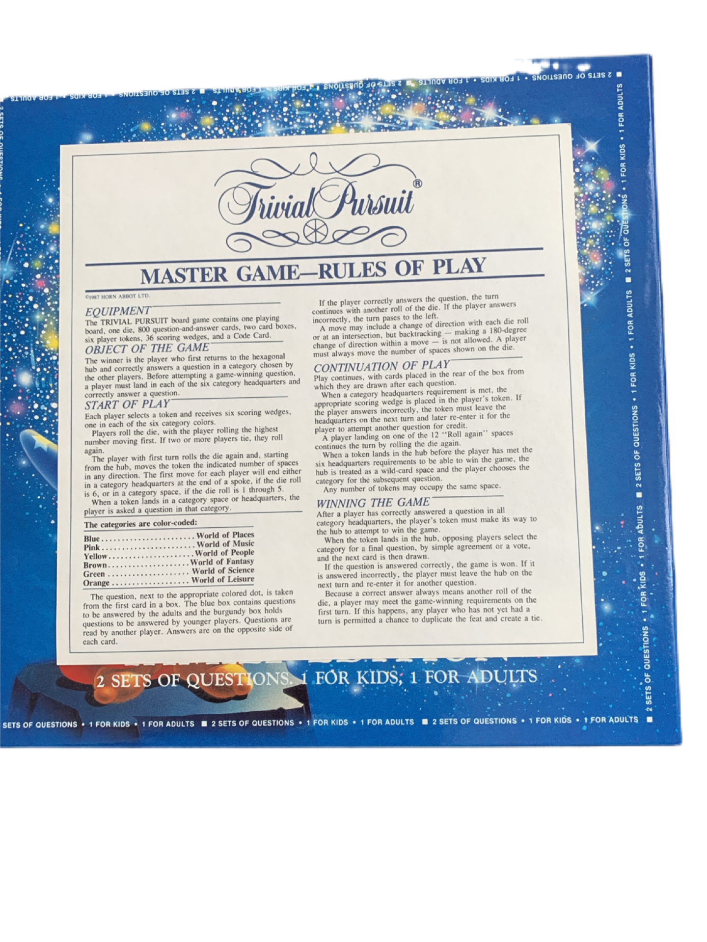 Vintage Magic of Disney Trivial Pursuit Family Edition, 1986, New