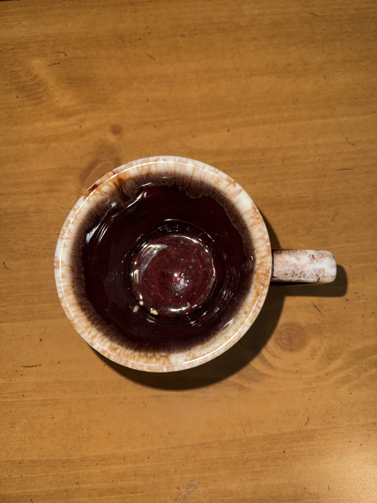 Vintage McCoy Pottery Brown Drip Glaze Coffee Mug cup USA 3.25" Tall