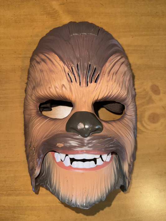2015 Hasbro Star Wars Chewbacca Electronic Wookie Sounds Mask Tested Works Great!