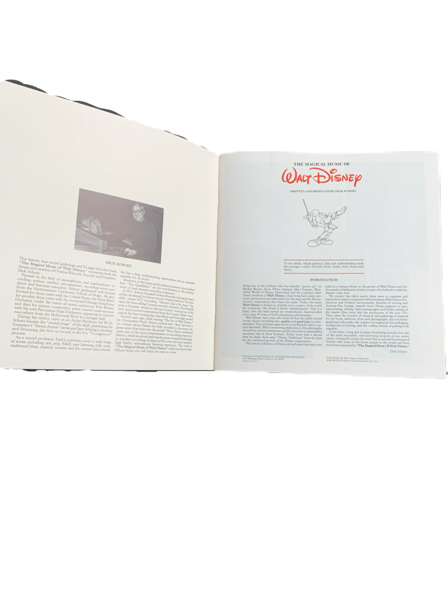 Disney, The Magical Music of Walt Disney 50 Years Soundtrack Record 4 LPs