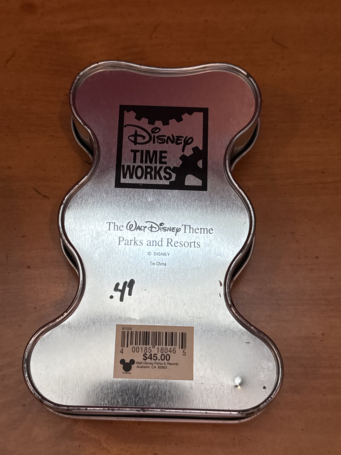 Mickey Mouse Vintage Time Works Disney Collectible Tin Case Only
