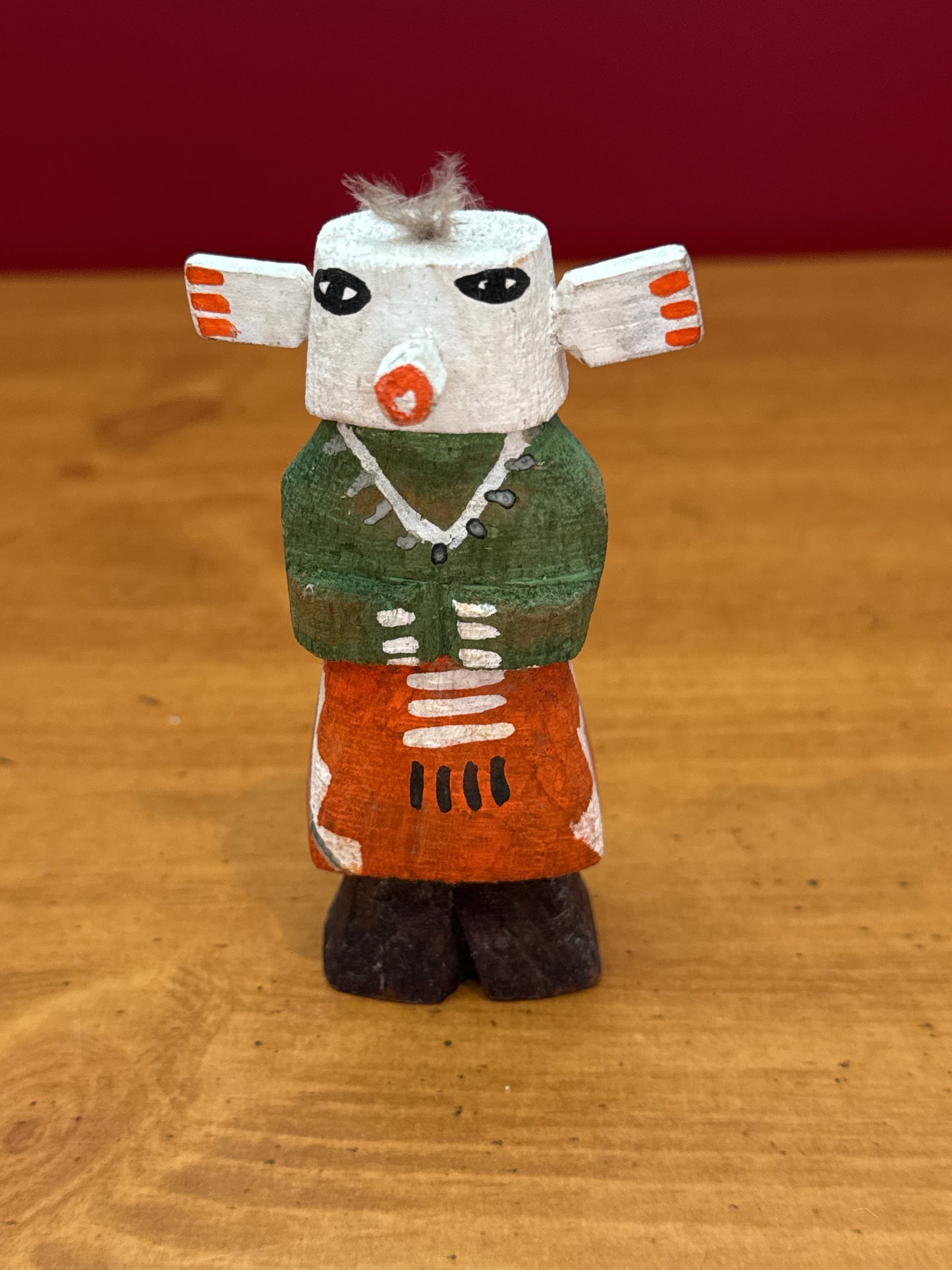 Vintage Wooden Kachina Doll Route 66 Native American Painted Doll Figure