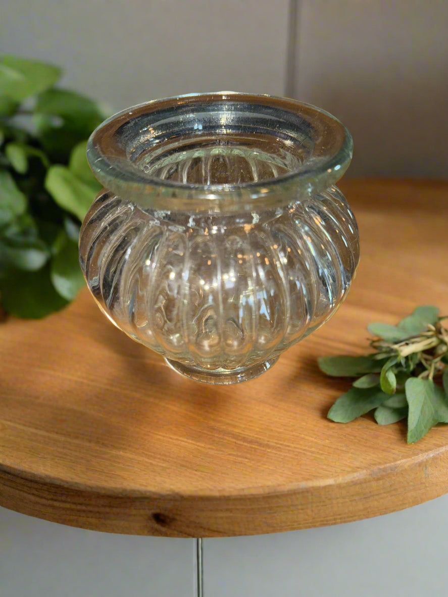 Glass Vase Container for Trinkets/Keys 4" Tall 3.5" Wide at top. No Lid