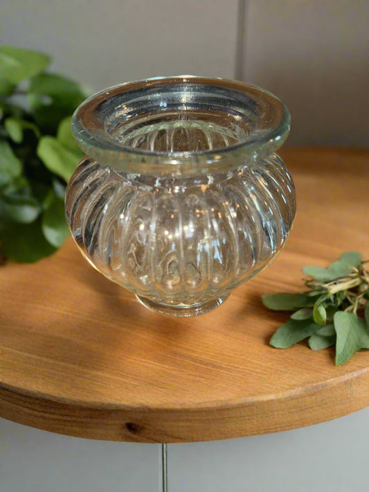 Glass Vase Container for Trinkets/Keys 4" Tall 3.5" Wide at top. No Lid