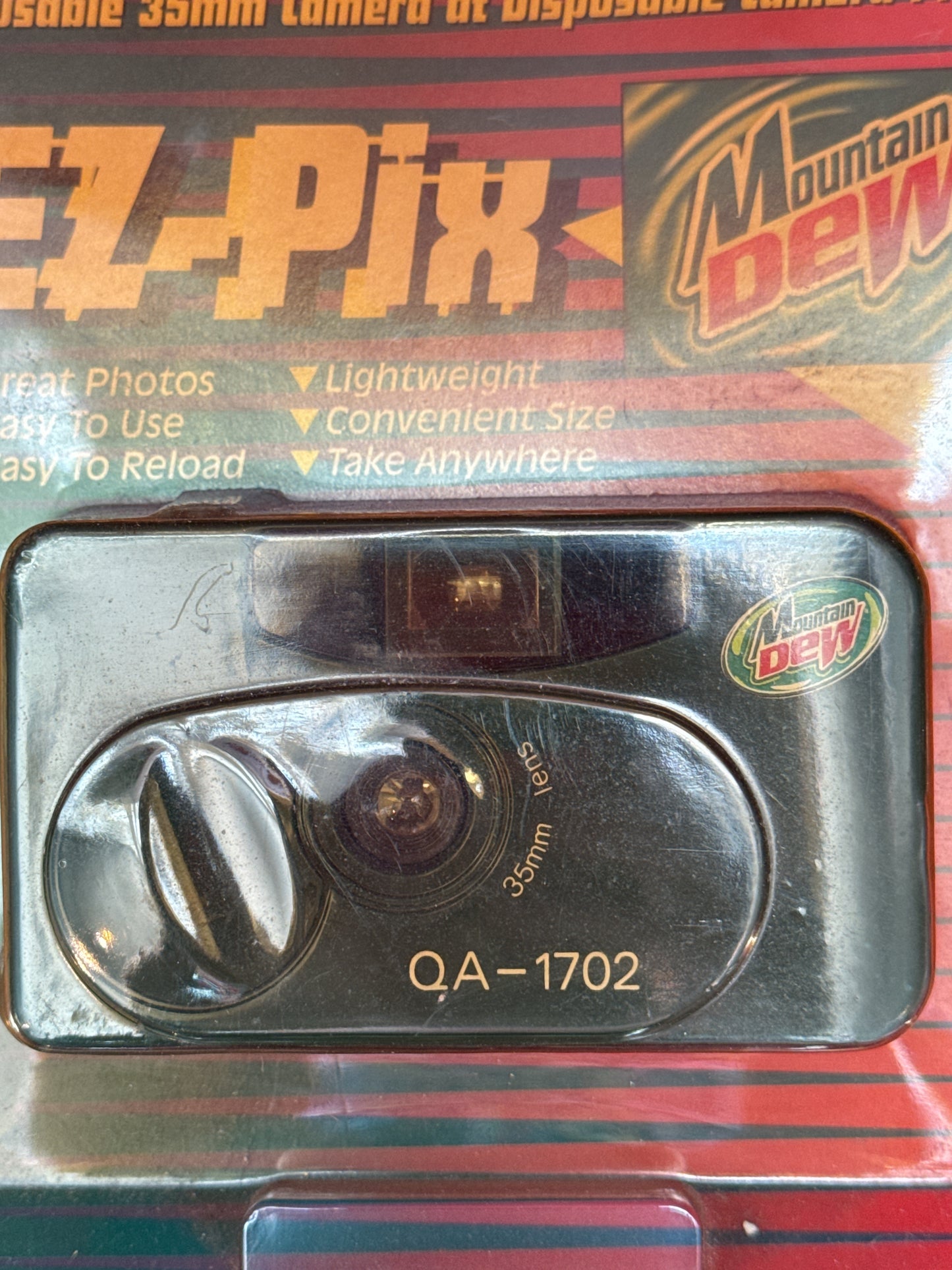 Mountain Dew EZ-Pix Reusable 35mm Camera New in Package