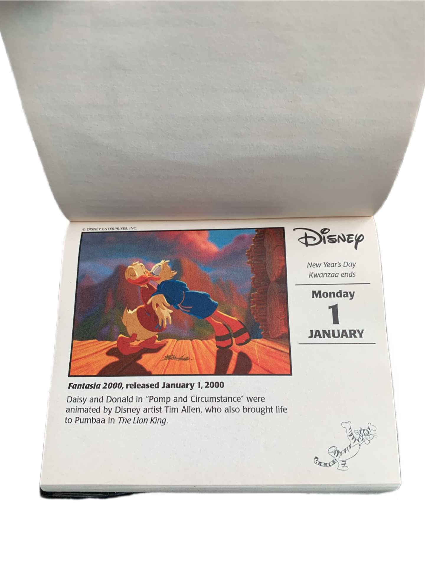 Disney 2001 Daily Calendar New