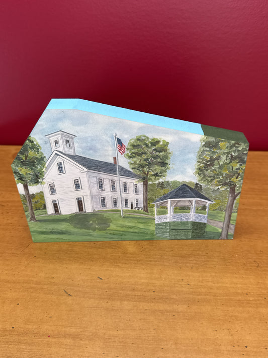 Monson Academy Home of the Monson Slaters Monson, ME Wooden Shelf Sitter Block Clean