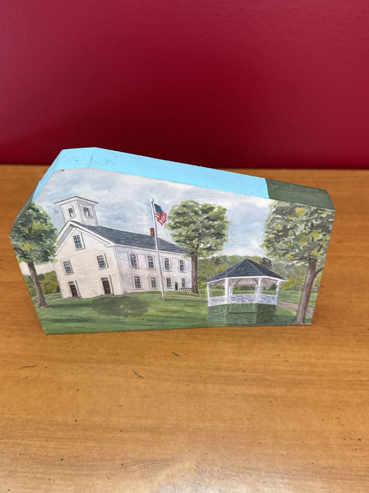 Monson Academy Home of the Monson Slaters Monson, ME Wooden Shelf Sitter Block Used