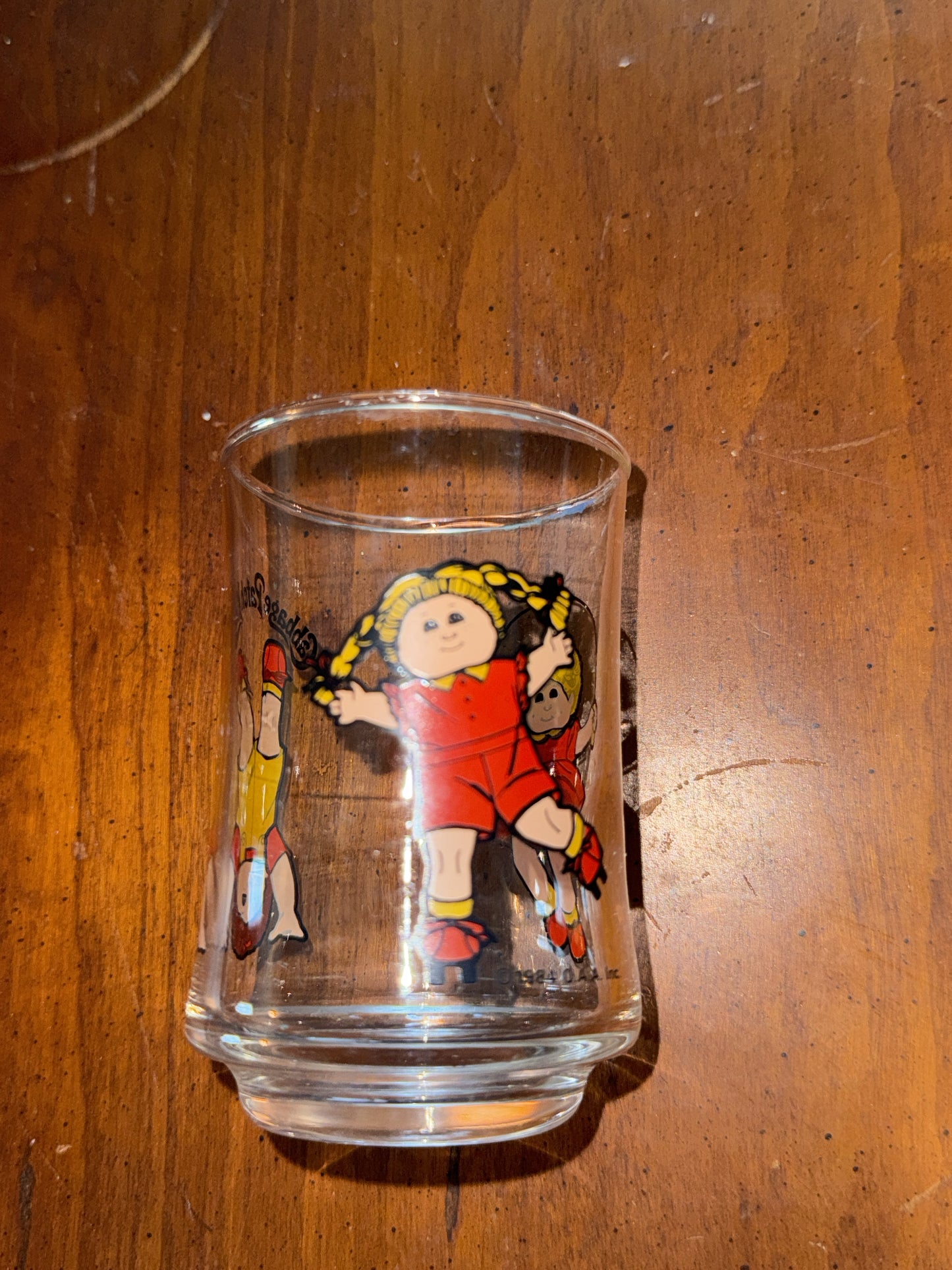 Vintage Cabbage Patch Kids Small Juice Glass 3 5/8" Tall
